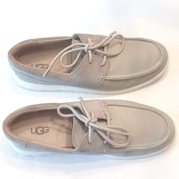 UGG Catton Boat Shoe Lace-Up Men Pewter Size 9 - Picture 8 of 14